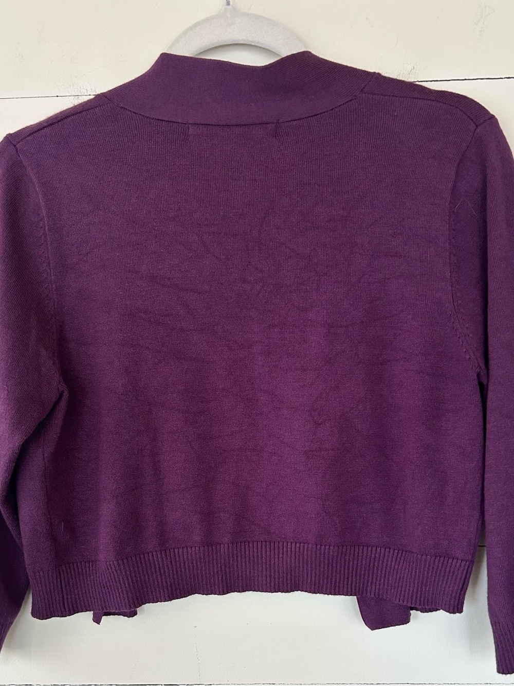 89th & Madison Open-Front Cardigan - Purple, Size Medium - Picture 2 of 4